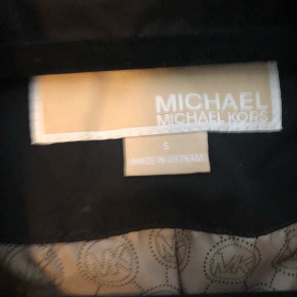 MICHAEL KORS BLACK HOODED TRENCH COAT SIZE S - Picture 4 of 5